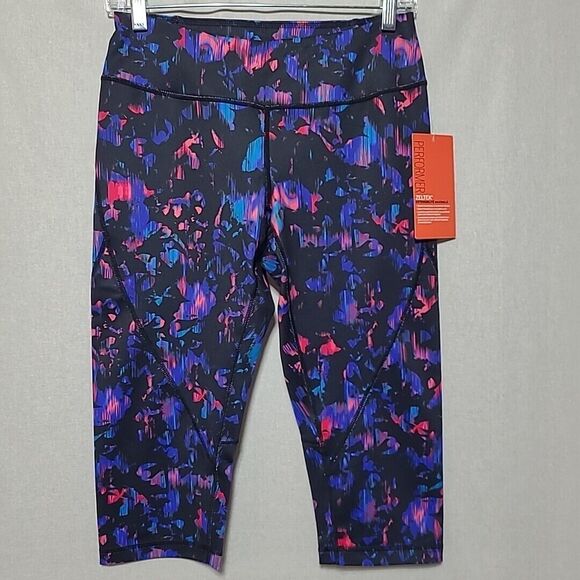 Zella Slim Fit Live In Crop Leggings Small Black Multicolor Two Pair - Picture 4 of 11
